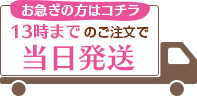 お急ぎの方はこちら。即日発送商品　13時までのご注文で当日発送いたします。